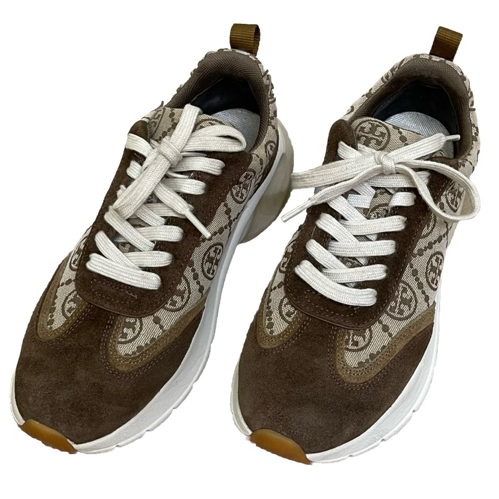 Tory Burch Brown and Cream Sneakers